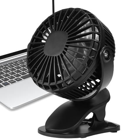 YRTUOP Ventilatore da Tavolo - Ventilatore USB 3 Velocità Con Flusso D'Aria Potente | Dispositivo Pieghevole Oscillante Con Autonomia Prolungata Per Interni, Esterni, Ufficio E Casa