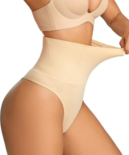 Dulchany Thong Shapewear Tummy Control Underwear For Women Seamless Body Shaper Panties