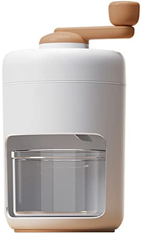 Cocoarm Trituradora de Hielo de Manivela, Raspador de Hielo de PP y PS de Grado Alimentario con Cuchillas de Acero Inoxidable 304, Mini Máquina Manual de Raspado, Operación Rápida (WHITE)