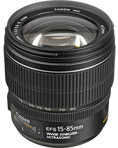 Canon EF-S 15-85mm f/3.5-5.6 IS USM - Objetivo para Canon (Distancia Focal 15-85mm, Apertura f/3.5-38, Zoom óptico 5.6X,estabilizador, diámetro: 72mm) Negro