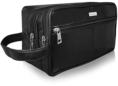 Sac à Linge en Cuir Souple Original Sac de Voyage Sport Fitness Roamlite RL215, Schwarz