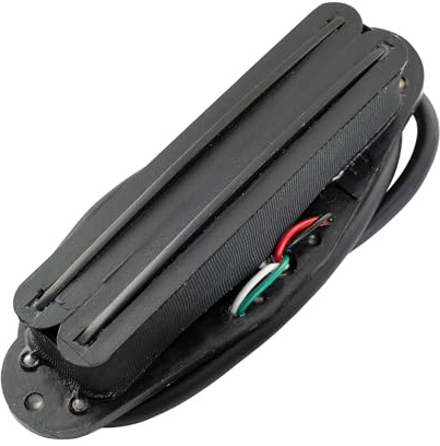 Musiclily Basic Ceramic Single Coil Sized Humbucker Black with Black Rails