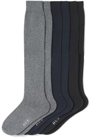 Hue Women's Flat Knit Knee High Sock, New Graphite Heather, One Size US