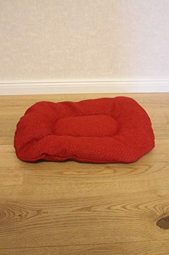 Marcus Katzentransportkorb Katzenschlafplatz aus Weide mit Metallgitter und Kissen L XL XXL Transportkorb Transportbox für Hunde oder Katzen (1 Kissen für Katzenkorb 46cm)