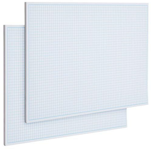 Bright Creations 2 Pack Engineering Graph Paper Pads, 11x17 Quadrille Grid Paper for Drafting, Engineering, Blueprint Drawing, Architect Designers (4 Squares Per Inch, 50 Sheets Each Pad)