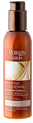 Bottega Verde - BB Cream per Capelli Spenti o Danneggiati, 150 ml, Illuminante e Riparatrice, Senza Risciacquo, con Keratina e Proteine di Cachemire, Nutre, Ravviva ed Elimina il Crespo