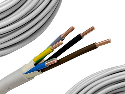 NYM-J 5x2,5mm² Feuchtraumkabel Mantelleitung 10-100 Meter, Länge:50 Meter
