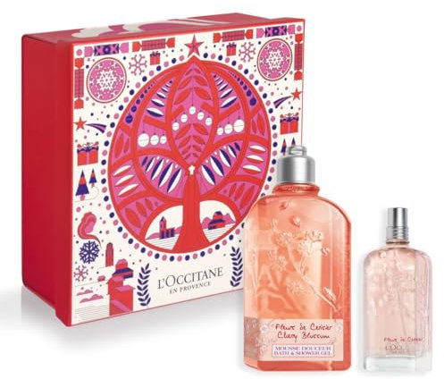 L'OCCITANE - Weihnachtsset Fleurs de Cerisier - Schaumduschgel und Eau de Toilette - In Frankreich hergestellt