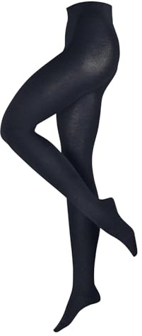ESPRIT Plain W Ti cotone lana spessi tinta unita 1 pezzo, Collant Donna, Blu Space Blue 6116, 42-44
