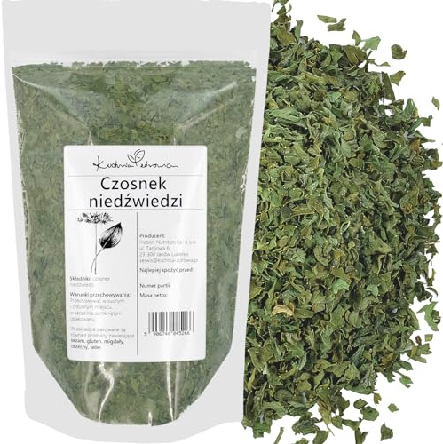 Aglio Orsino Essiccato 200g | Foglie Aromatiche Naturali per Insalate, Salse, Burro Aromatizzato, Piatti di Carne e Pesce, Cucina Creativa | KUCHNIA ZDROWIA