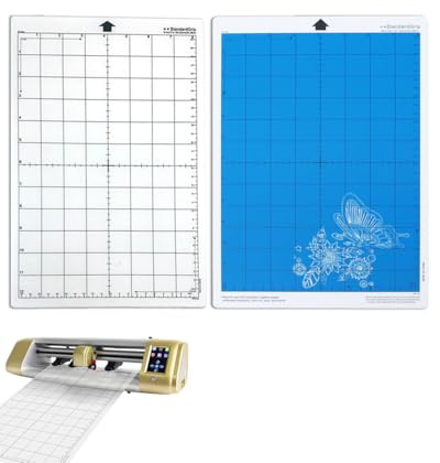 Tappetino da taglio LOZTBUE, confezione da 2 plotter, impugnatura standard, impugnatura leggera, impugnatura robusta, tappetino da taglio durevole antiscivolo