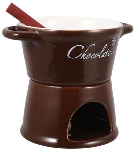 HOLIDYOYO Olla Fondue Taza para Derretir Chocolate Fuente De Chocolate Eléctrica Juego Completo para Fondue