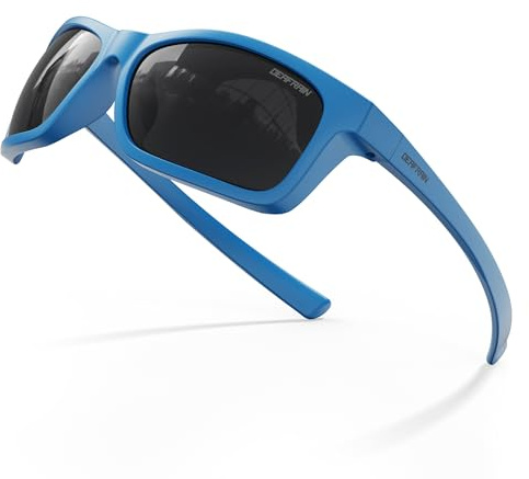 DEAFRAIN Kids Sunglasses for Boys Girls Unbreakable Flexible Frame Polarized Sports Youth Baseball Running Fishing Glasses for Age 7-14