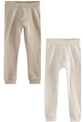 NEXT Garçon Leggings Chauds, Lot de 2 Naturel 3 Ans-4 Ans