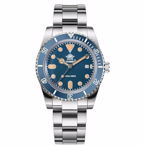 ADDIESDIVE Nouvelle 12mm Montre Analogique 39mm Lunette bidirectionnelle en céramique BGW9/C3 Lumineux 200m K1 Verre minéral Montre à Quartz pour Homme Bracelet en Acier Inoxydable 316L AD2501