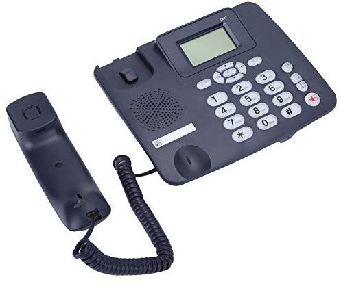 Denash C267 Telefono di Ufficio Fisso con Archiviazione di Identificazione delle Chiamate e Funzione di Sveglia per L'ufficio Aziendale di Casa Utilizzando - Absplay - Black (BLUE)