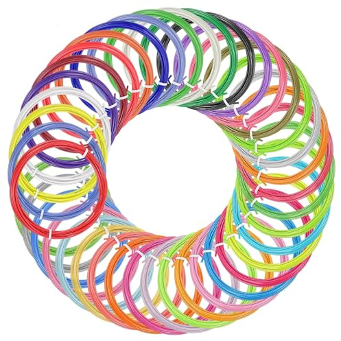 Neuytiky Penna 3D Filamento PLA 1,75mm,40 Colori da 5m (Totale 200m),Ricarica Penna 3D Bambini per MYNT3D SCRIB3D e la Maggior Penne 3D 1,75mm