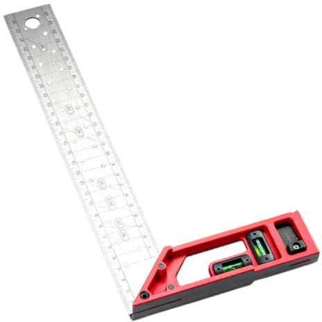Escuadra Para Carpintería, Herramienta De Diseño De Medición De Ángulo Recto De 90 Grados Con Escala Clara, Escuadra De Carpintero En Forma De L De Alta Precisión Para Carpintería, Gabinetes