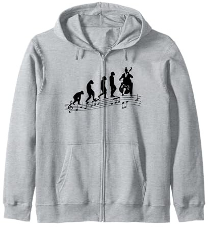 Musicien violoncelliste Evolution Joueur de Violoncelle Sweat à Capuche