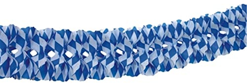 Großraumgirlande, Papier Ø 16 cm · 10 m Bayrisch Blau schwer entflammbar