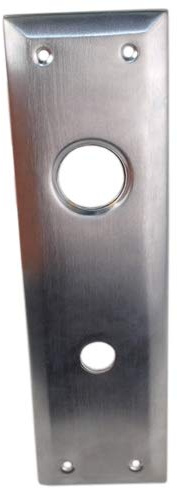 Maxtech Satin Chrome 26D Escutcheon Plate 2-3/4 X 10 Knob and Cylinder Hole for Marks Mortise Lock