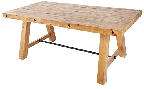 Riess Ambiente Industrial Esstisch FINCA - 200cm - Vintage braun - recyceltes Pinienholz - Tisch Konferenztisch Küchentisch