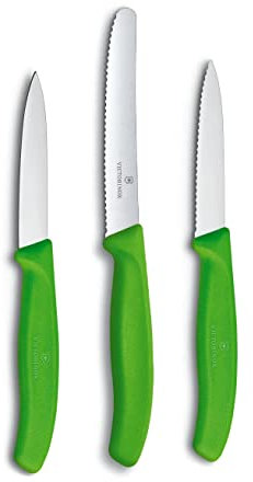 Victorinox 3-tlg Gemüsemesser-Set Swiss Classic - Küchenmesser, Obstmesser - Swiss Made - Grün