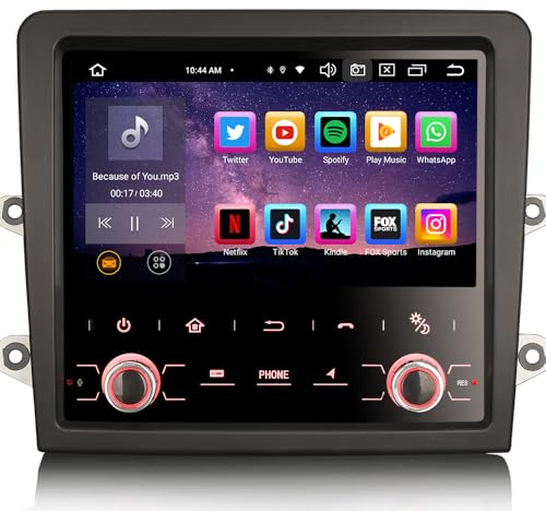 Erisin 8-Core 4+64GB Android 14 Car Stereo for Porsche Cayman Boxster 718 911 981 997 Support GPS Sat Nav Carplay Android Auto DSP Bluetooth 5.0 Dual Band Wifi DAB+ TPMS DVB-T2 OBD2 PCM3.1