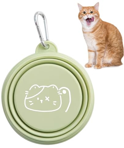 Shurzzesj Cuenco de agua plegable para perros – Cuencos plegables para gatos y perros – Plato de alimentación de riego para mascotas pequeñas, medianas y grandes, taza para beber para acampar, salir y