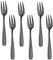 Buyer Star Obst Dessertgabel Set 6 Stück, 5,3 ZollEdelstahl, wiederverwendbare Vorspeisen Gabelnfür Haus Küche Restaurant, Camping Picknick, Kuchen, Käse (Schwarz)