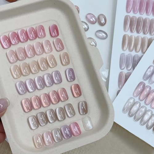 ADHERE Cat Eye Gel Nail Polish Set, 7 Holographic Glitter Colors with Magnet Stick and Brush, Soak Off LED Gel Polish Kit, Nail Art Manicure Salon DIY Gifts