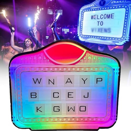 YANDDEA Flaschenpräsenter für Nachtclub, Flaschenservice-Schild, Kino-Leuchtkasten, Club-Schilder für Flaschenservice, Buchstaben, Flaschenpräsenter, Buchstaben/Zahlen,B