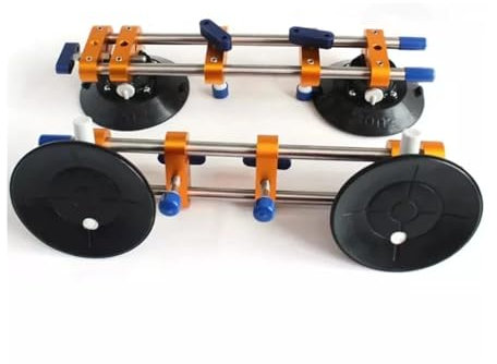 2 unidades de nivelador manual de juntas de piedra sin costuras, nivelador de goma al vacío for juntas con ventosas de 6 pulgadas for losas de cuarzo y granito. Para levantar vidrios grandes Elevación