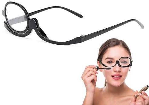 Zovator Makeup Reading Glasses for Women, +3.5 Magnifying Cosmetic Reading Glasses 350 Degrees Rotatable Make up Glasses Eye Makeup Glasses Make Up Glasses Flip 3.5 for Women Girls (Black, 3, x)