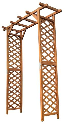 Selections Wooden Garden Arch with Square Top (Tan) Arbour Plant Support Frame