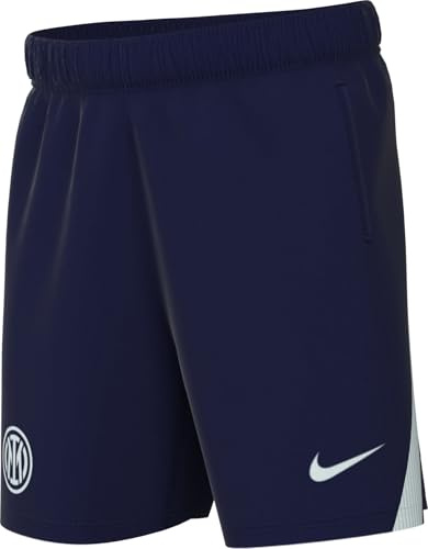 Inter Milano Strike Nike Dri-Fit Pantaloncini da Calcio in Materiale Lavorato a Maglia, per Bambini più Grandi, Blue Void/Ghost Aqua/Ghost Aqua, HJ7878-492, L