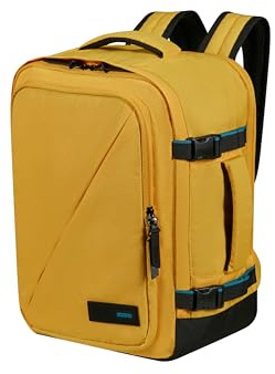 American Tourister Take2Cabin - Ryanair/Wizz Air/Vueling Kabinentasche (40 x 30 x 20 cm, 26,5 l, 0,60 kg) - Untersitz-Handgepäck, Flugzeug-Rucksack S/M Untersitz - Gelb (Yellow)