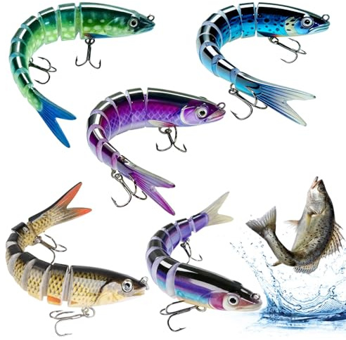 5 Pièces Kit Leurre Peche Carnassier Leurre Mer Brochet Présentés Boîte