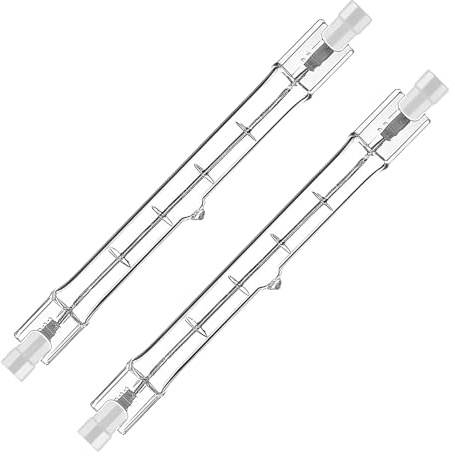 Cfanibo 2 Pcs R7S Halogen Bulb 118mm 120W Dimmable Linear J118 Double Ended Floodlight Bulb 230V 2700K Warm White for Security Light Work Light Spotlights Landscape Lighting Floor Lamp Replacement