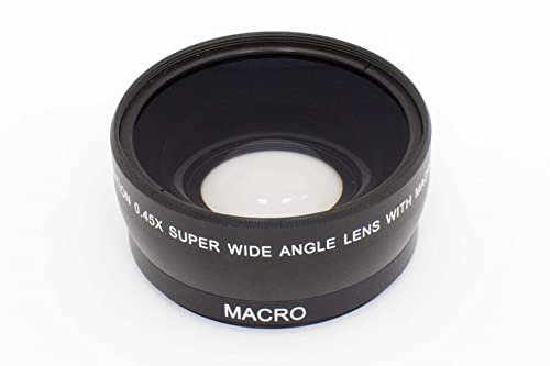 vhbw Weitwinkel-Vorsatzlinse 0,45x für Kamera Objektive mit 58 mm Gewinde