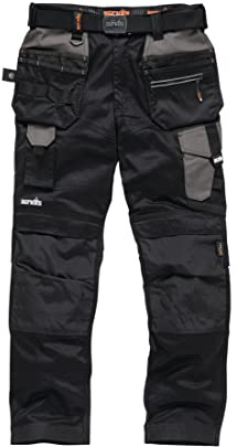 Scruffs Hombre Pro Flex Holster Pantalones de Trabajo Not Applicable, Negro (Black 001), (Talla del Fabricante: 34)