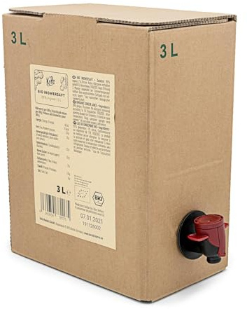 KoRo - Bio Ingwersaft 3 L - Saft aus Ingwer und Zitrone - Bio-Qualität - Ohne künstliche Zusätze - Für Getränke, Tee, Saftkur, Ingwer Shot oder Cocktails