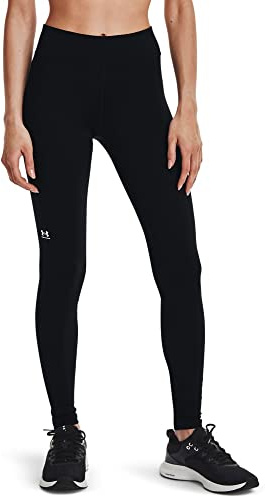 Under Armour Womens ColdGear Authentics Leggings, Black (001)/White, Medium