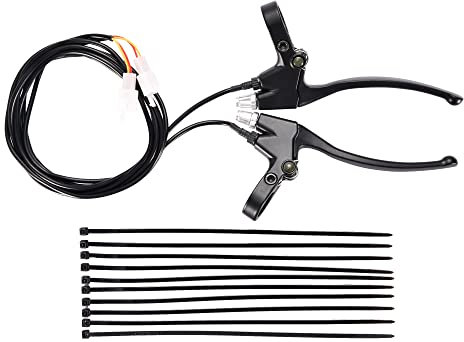 GOOFIT 7/8 22mm links rechts Bremszylinder mit Bremskabel Lenker Bremshebel Ersatz für Motorrad Mini Roller