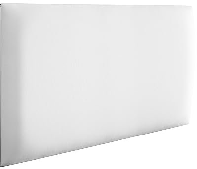 RAVIO Wandpaneele gepolstert | 3D Wandverkleidung mit Schaumstoff | Wandkissen als Kopfteil für Bett | Wanddekoration für Schlafzimmer, Kinderzimmer, Büro, Diele | (Soft 17 - Weiß, 60x40 cm)
