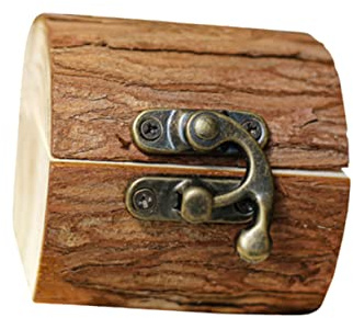 Parliky Caja De Madera Para Anillos Estuche Para Joyas Caja Organizadora De Joyas Para Guardar Alianzas Boda Diseño Sencillo y Duradero Para Cajita Para Anillos De Boda