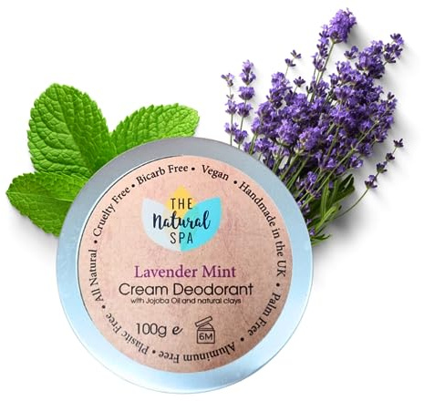 Natural Spa Cream Deodorant balsam – bikarb fri skonsam mot alla hudtyper, aluminiumfri. Doftande med eteriska oljor och får dig att känna och lukta fräsch (Lavender Mint)