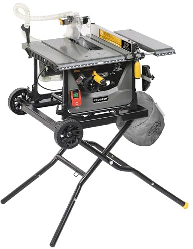 EnergySaw-216ASP Scie de table et d'établi avec aspiration intégrée, jusqu'à 98% de copeaux récupérés 2000W Ø216x30mm/60T, chassis repliable