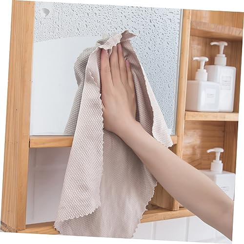 FUNOMOCYA 6er-Pack Reinigungstücher Weich Saugfähig Geschirrtuch Küchentuch Für Die Fensterglasreinigung Zufällige Farbe