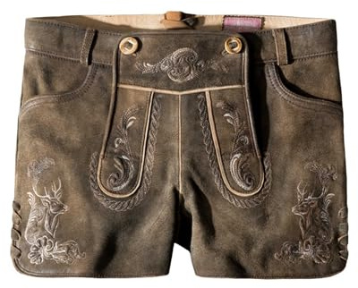 Stockerpoint Trachtenlederhose Leya Pantaloni in Pelle, Ciottoli Spolverati, 46 Donna